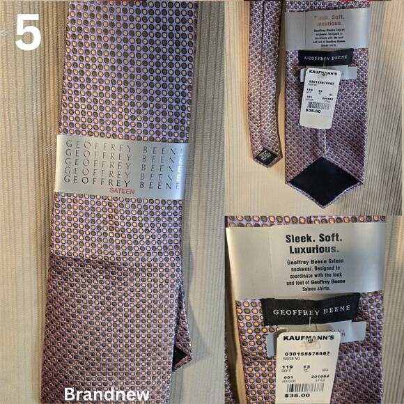 Vintage Neck Tie Bundle (Set of 5 - 1 NWT, 4 Good Condition) [TSET3] - Picture 6 of 7